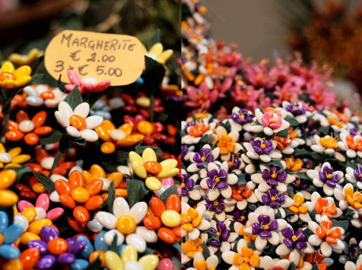 Confetti colorati matrimonio margherite