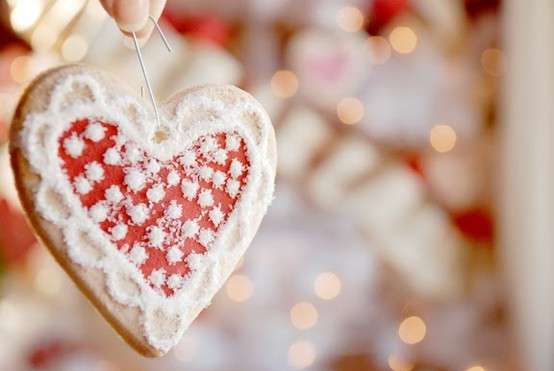 Decorazione per Natale a forma di cuore