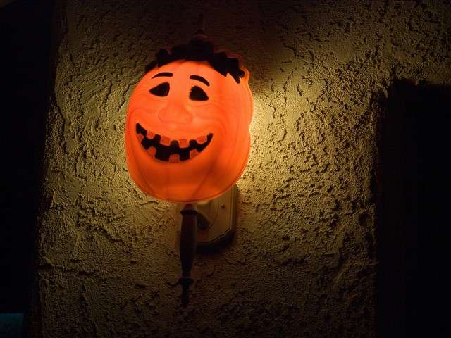 Decorazioni per Halloween, zucca finta