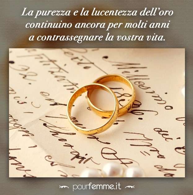 Frasi anniversario nozze oro