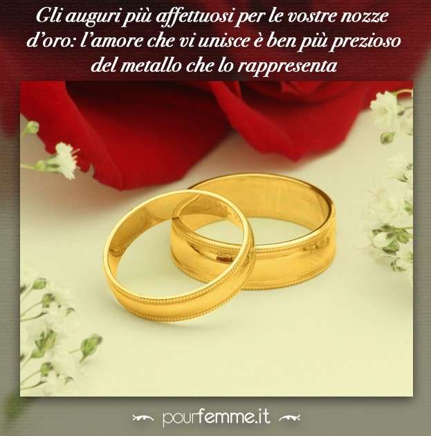 Frasi anniversario nozze oro