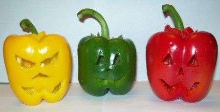 Halloween lavoretti peperoni intagliati
