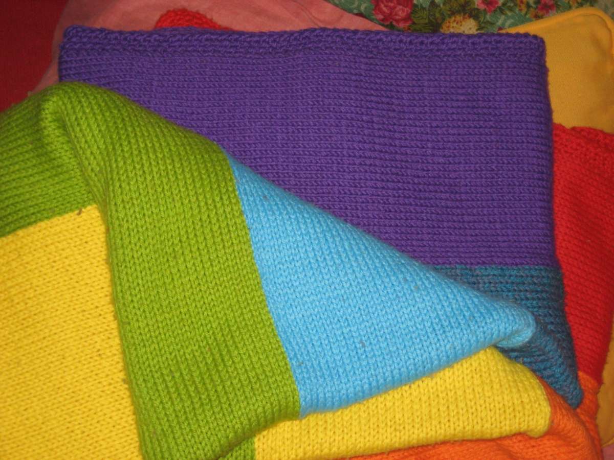 Lavori a maglia coperta multicolor