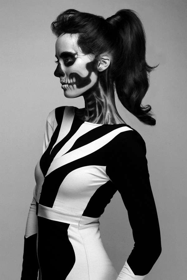Make up Halloween da scheletro