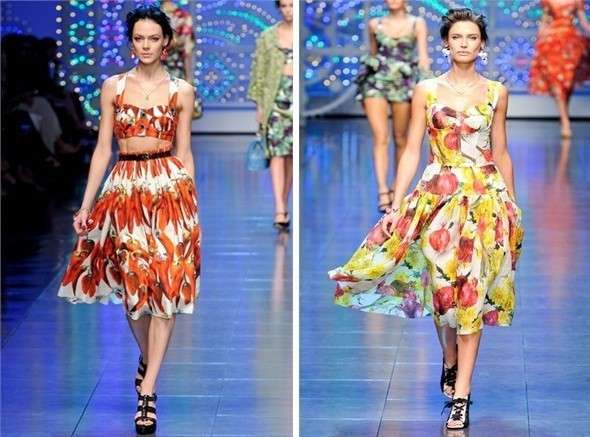 Moda anni '50, abiti con gonnellone Dolce & Gabbana