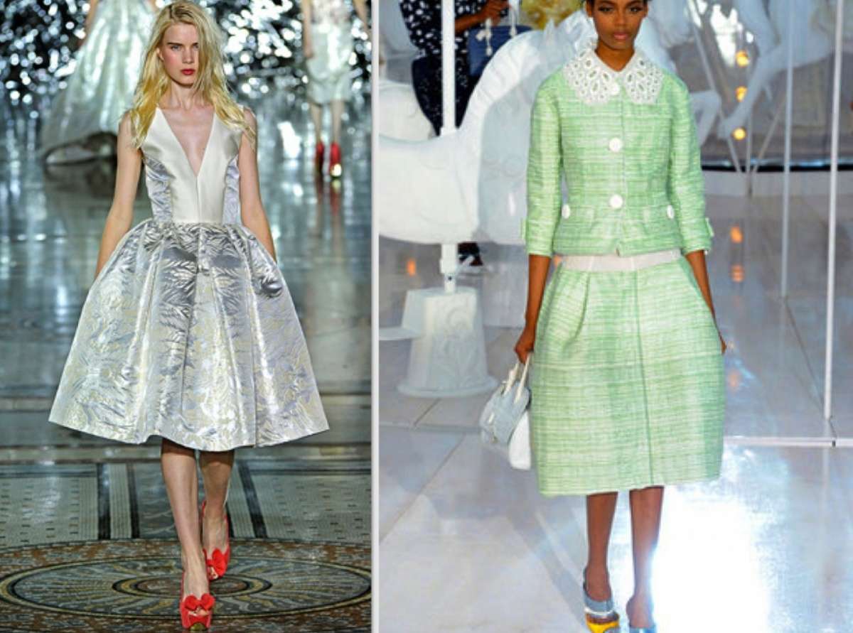 Moda anni '50, abito con gonnellone Louis Vuitton