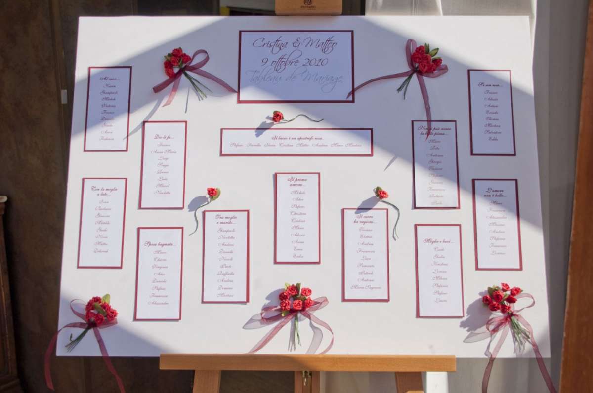 Tableau matrimonio originali rosso