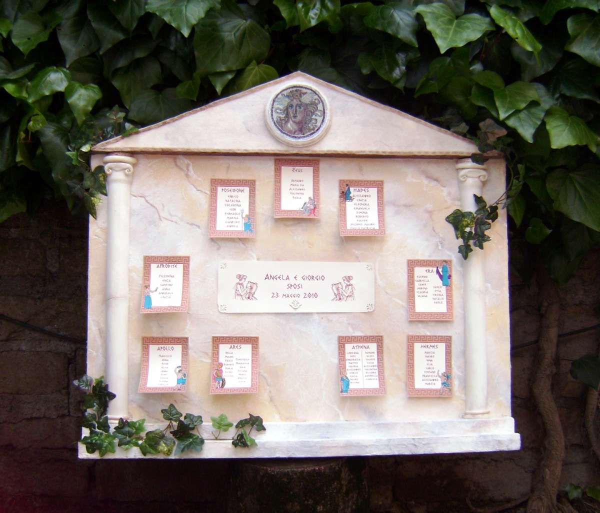 Tableau matrimonio originali tempio