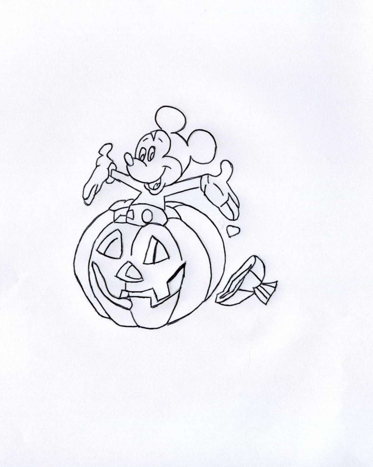 Topolino sulla zucca