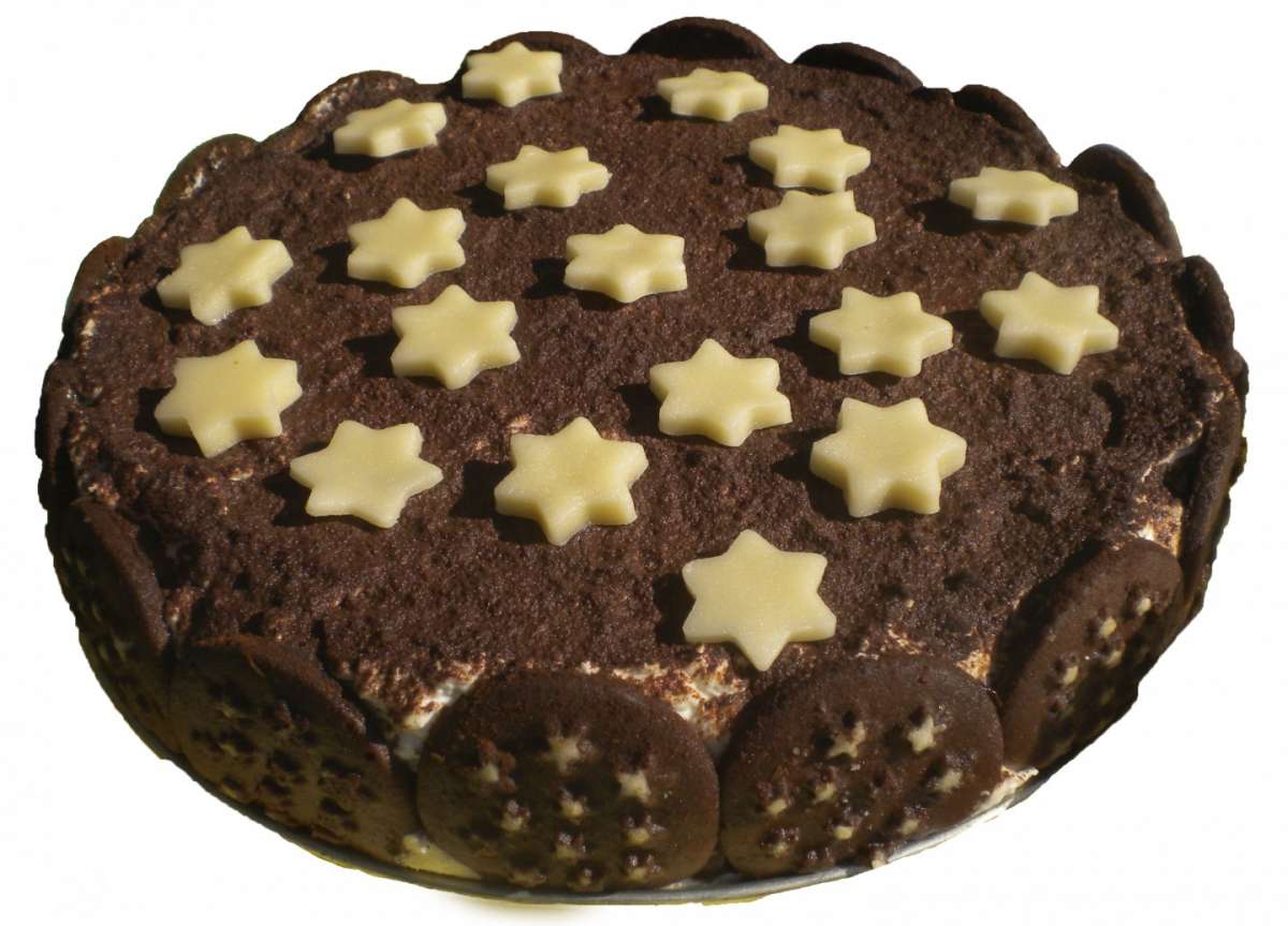 Torta pan di stelle con cioccolato bianco