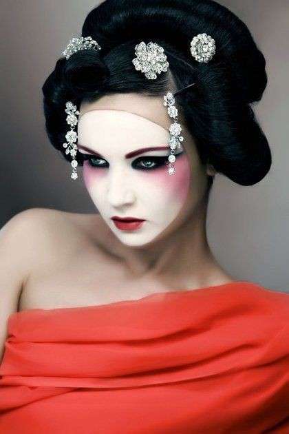 Trucco da Geisha per Halloween