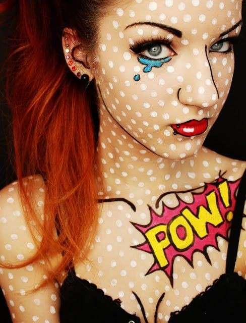 Trucco per Halloween in stile Popart