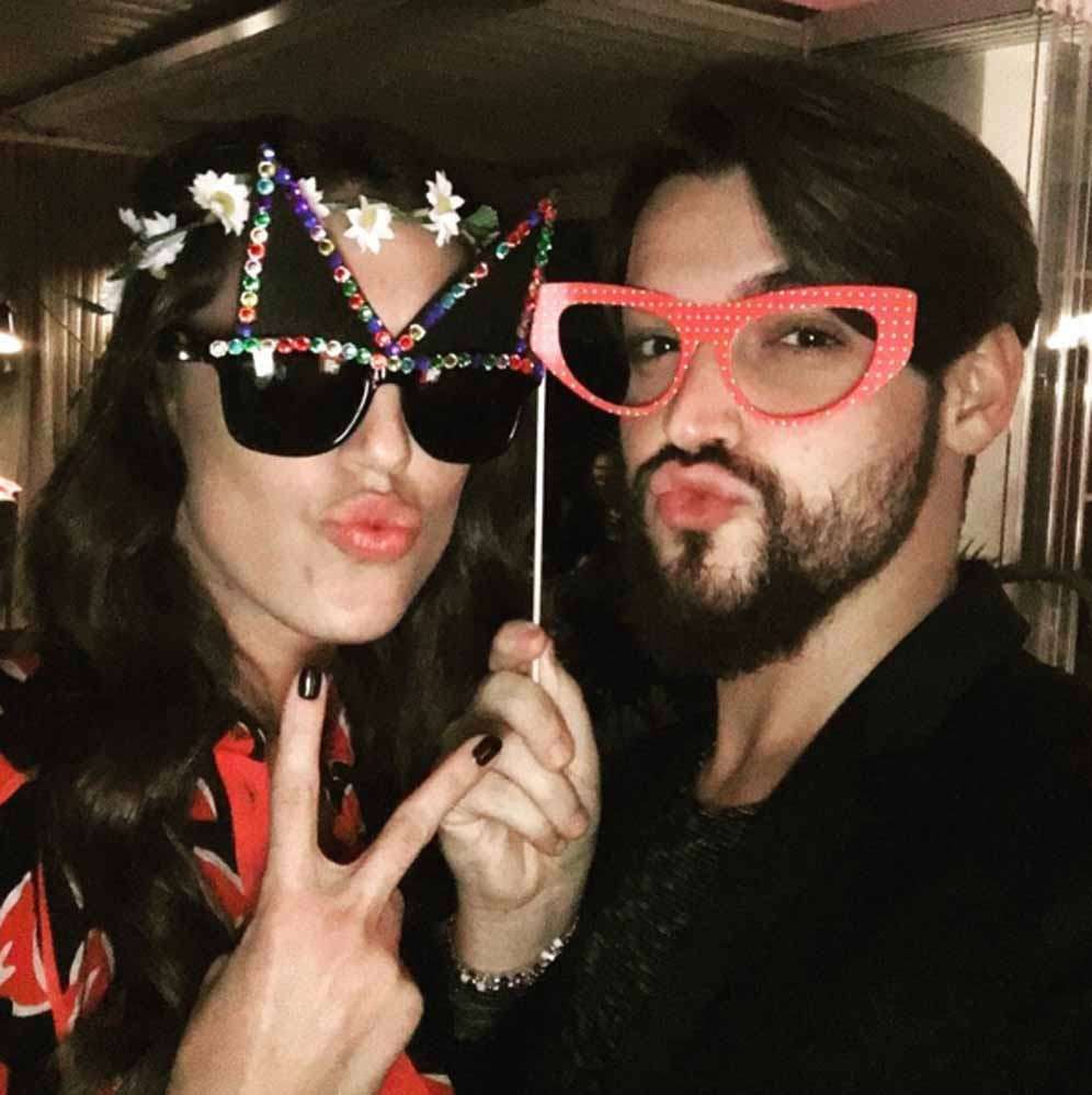 Valerio Scanu e Cecilia Rodriguez alla festa di compleanno dell'argentina