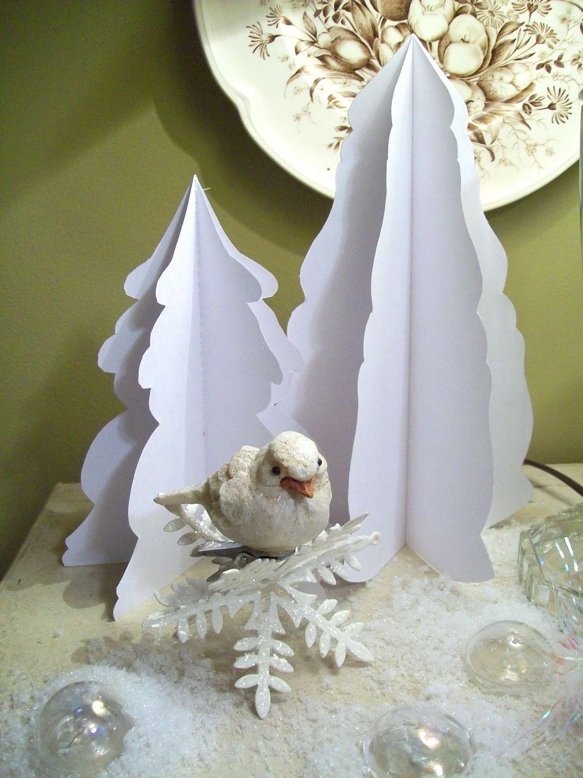 Alberi Natale carta bianca