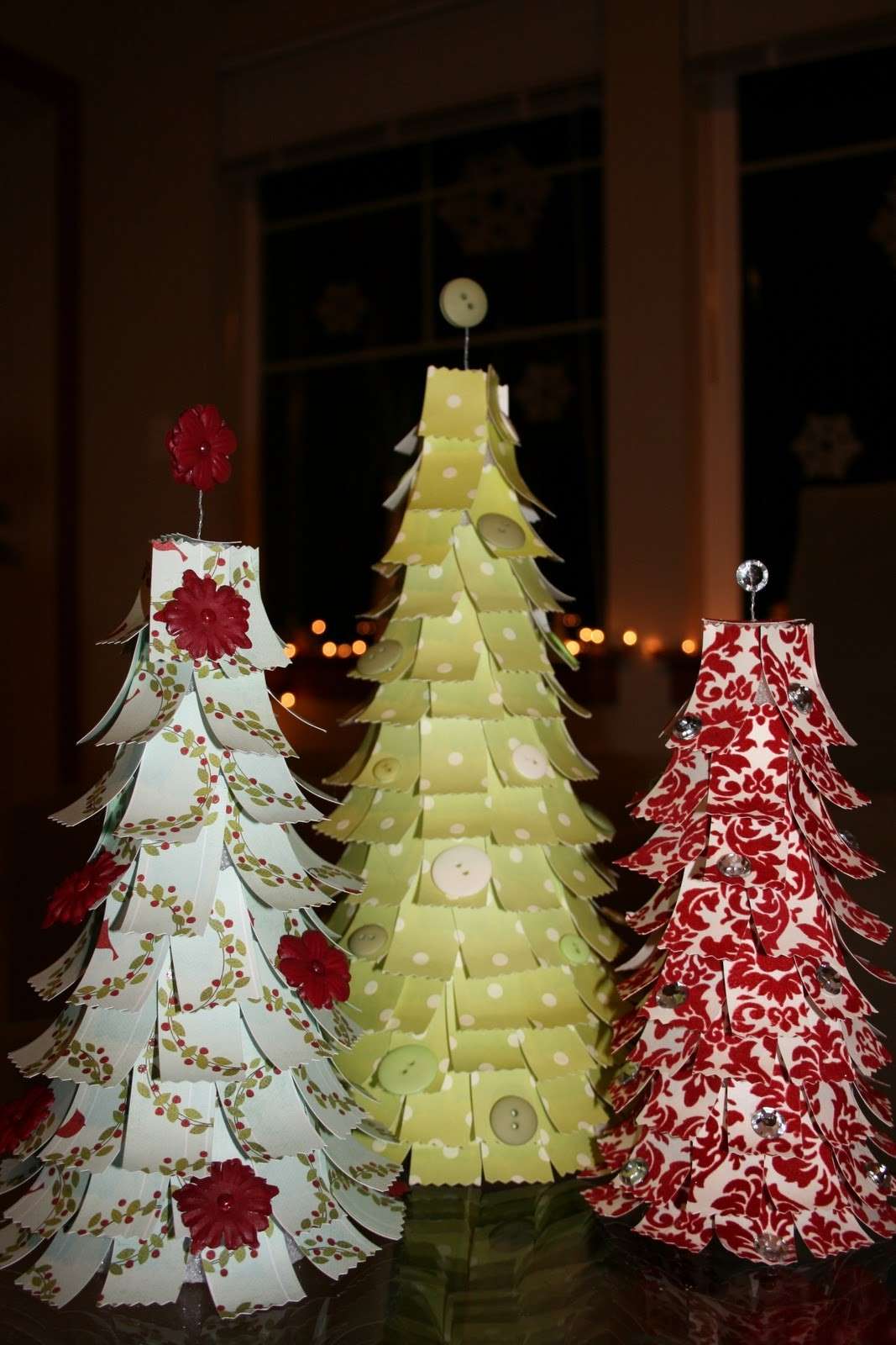 Alberi Natale carta decorata