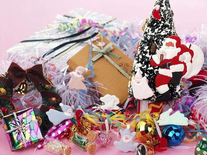 Albero di Natale con Babbo Natale