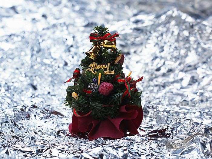 Albero di Natale con fiocchi