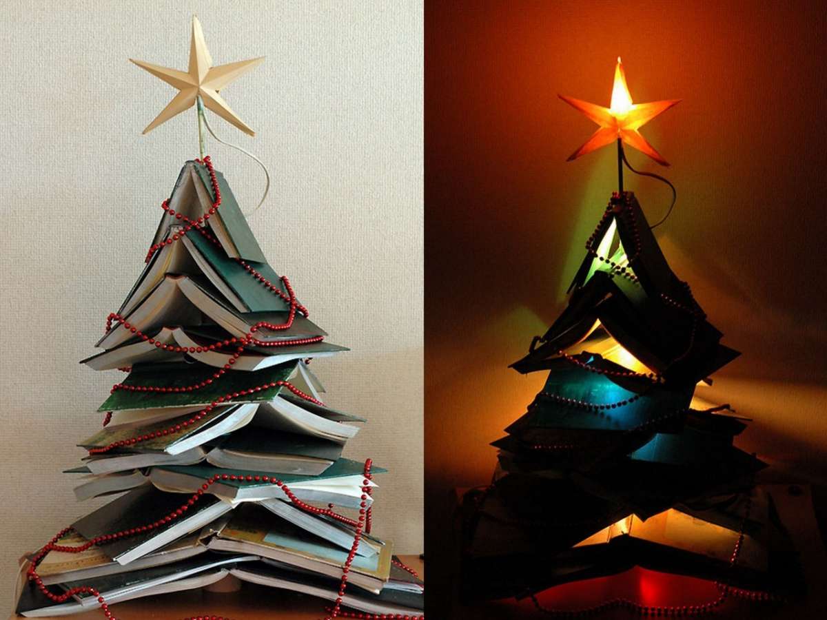 Albero di Natale con i libri