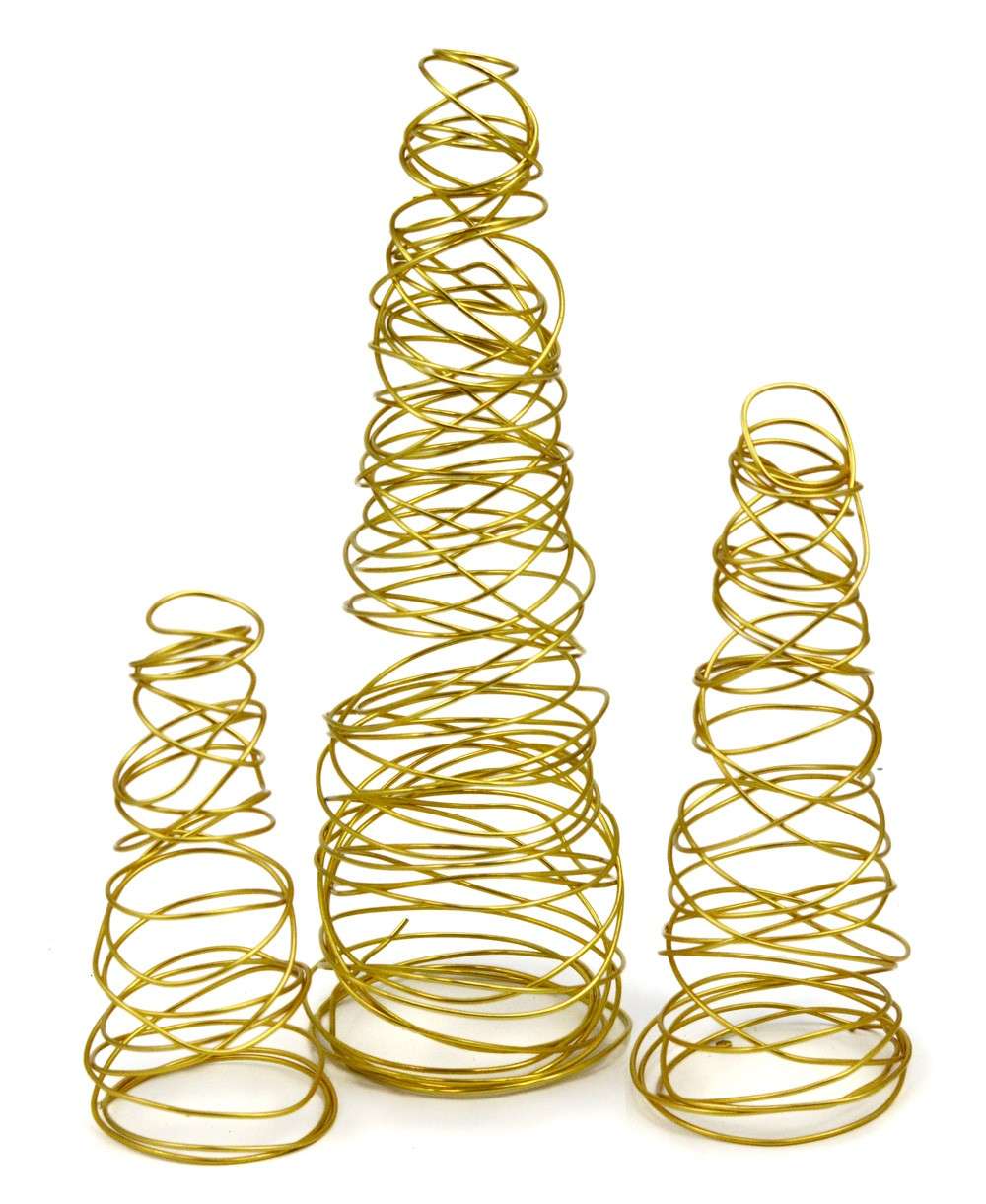 Albero di Natale fil di ferro dorato