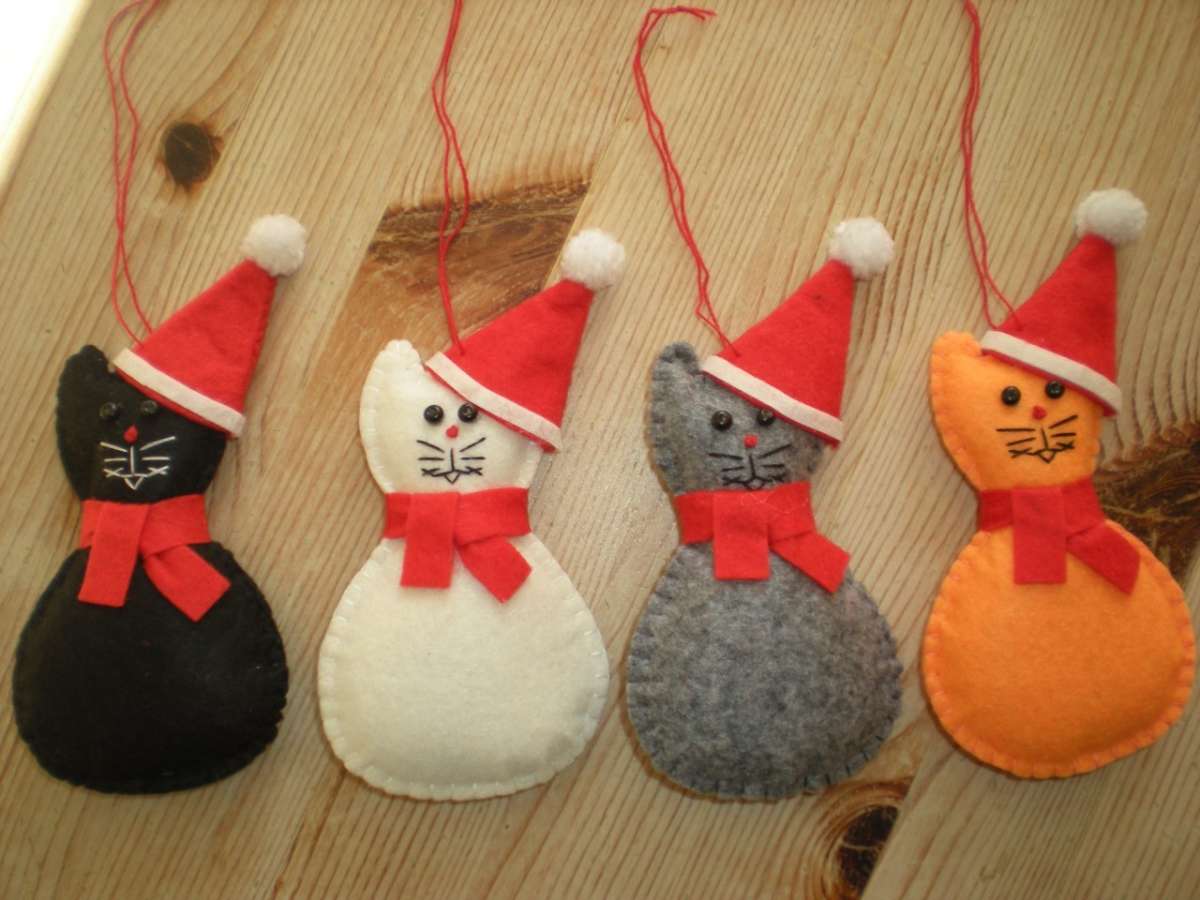 Albero Natale gattini feltro