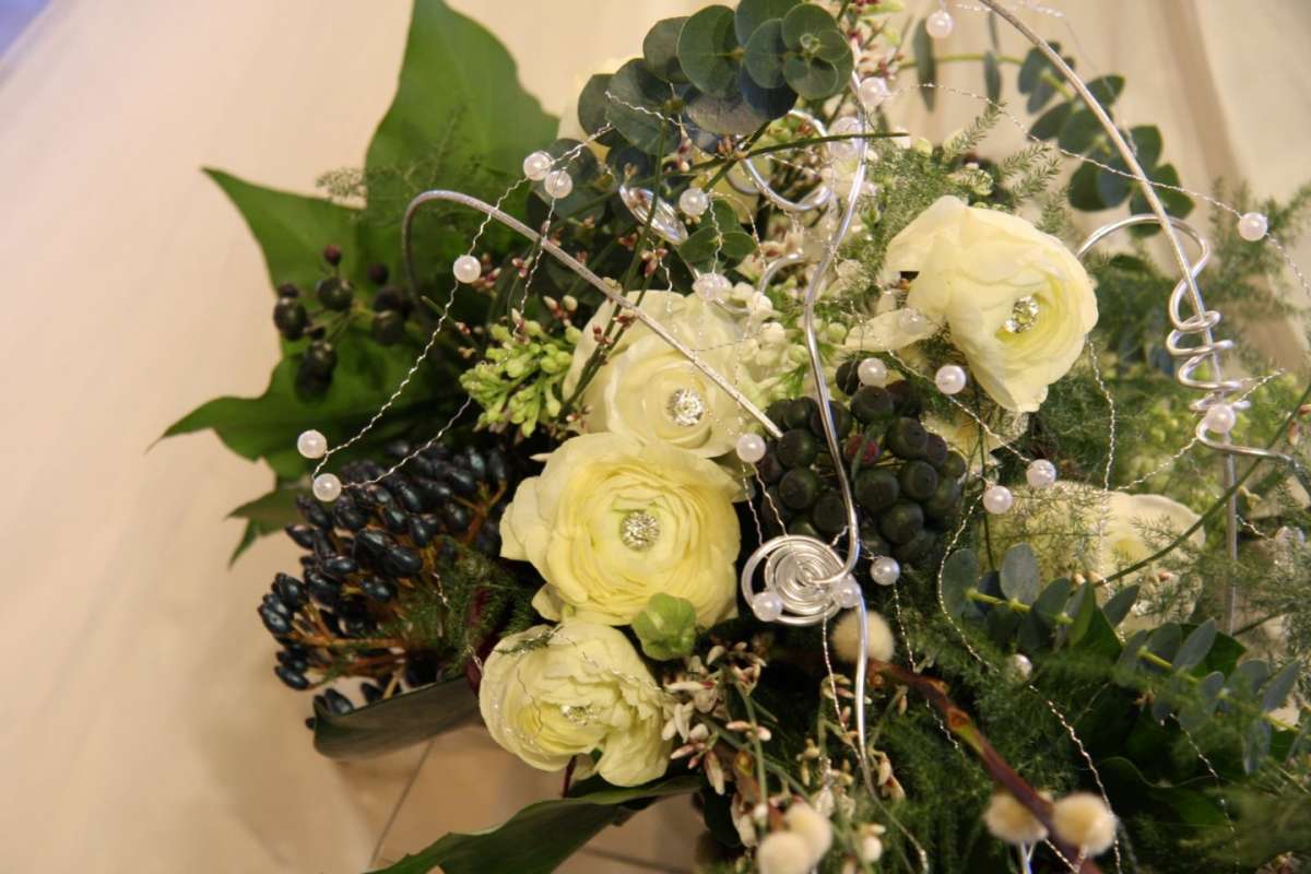 Bouquet sposa invernale foglie