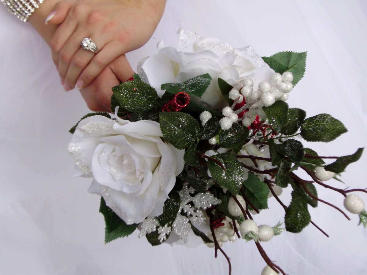 Bouquet sposa invernale glitter
