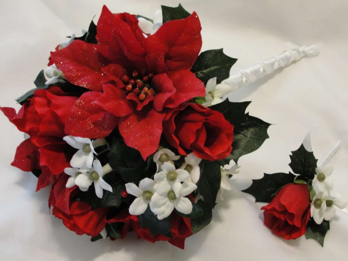 Bouquet sposa invernale stella Natale
