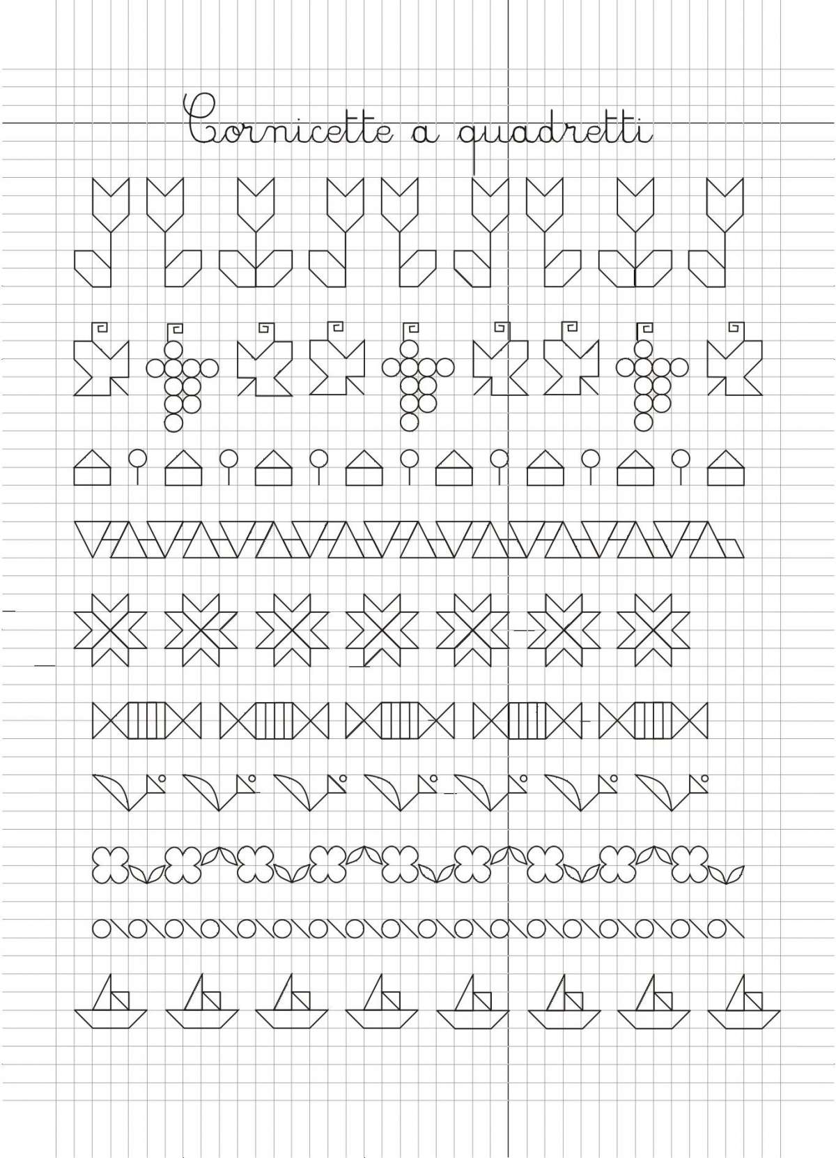 Cornicette per bambini a quadretti disegni