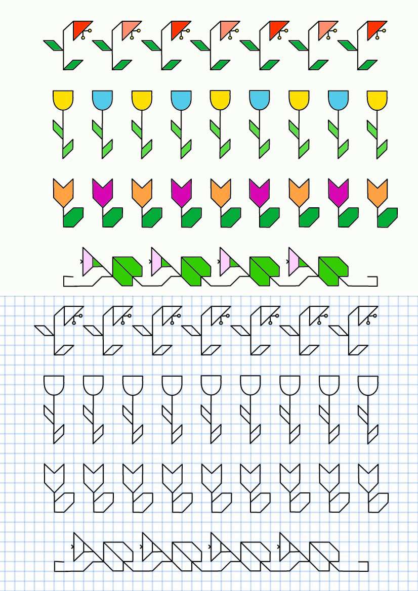 Cornicette per bambini a quadretti fiorellini