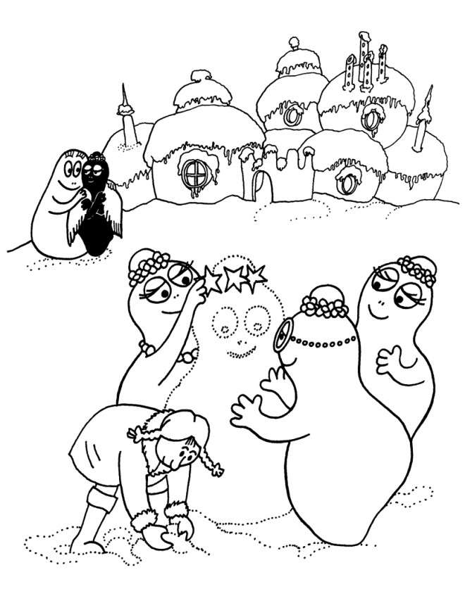 Disegni di Natale da colorare Barbapapà