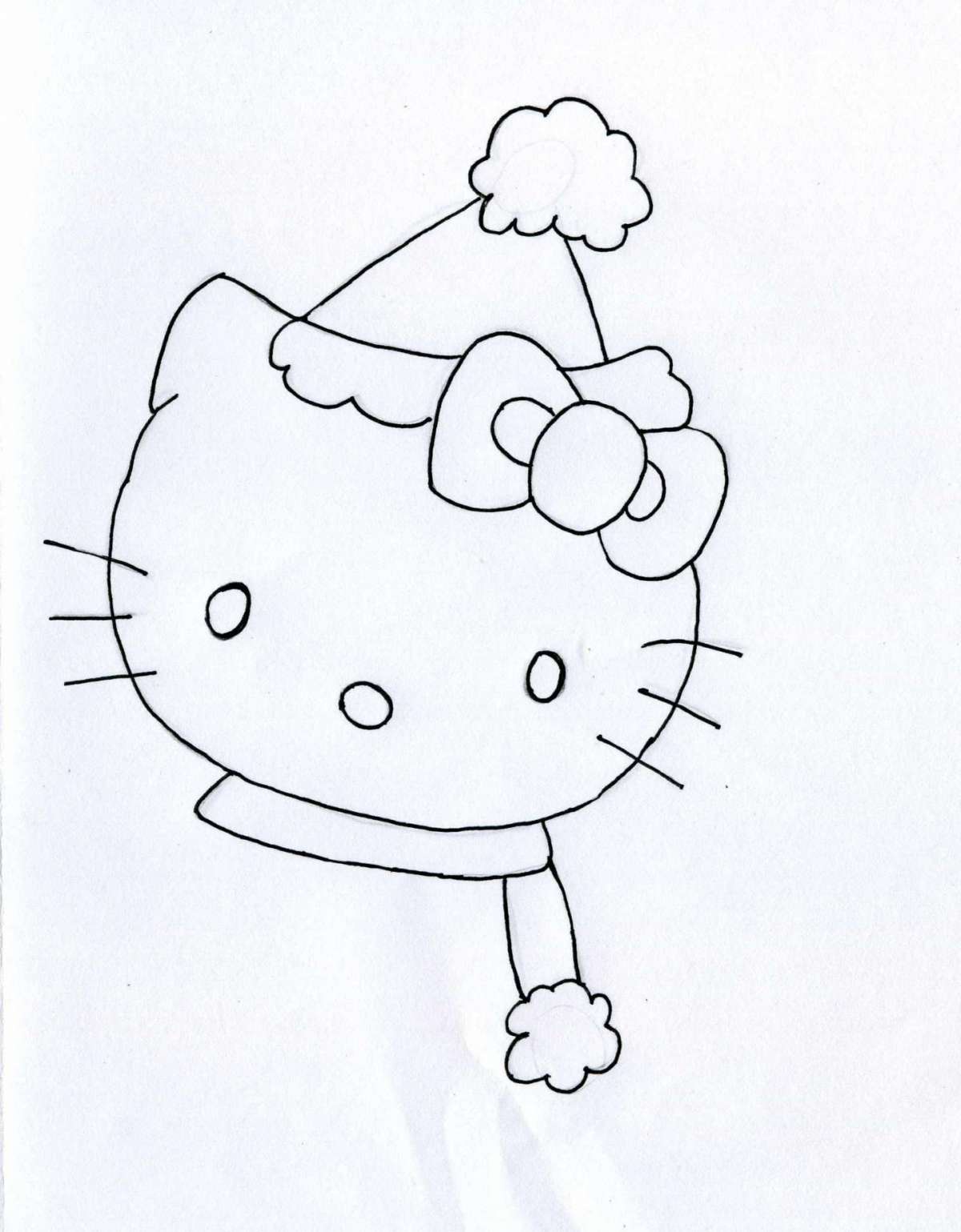 Disegni di Natale da colorare Hello Kitty