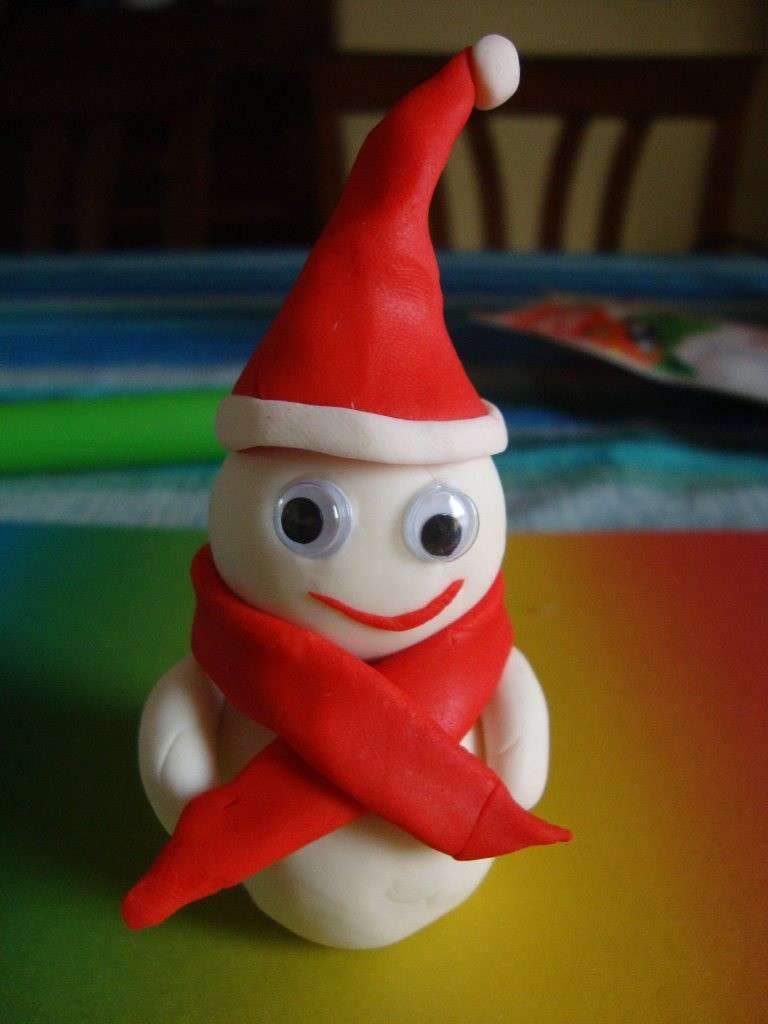 Lavoretti creativi Natale Babbo Natale plastilina