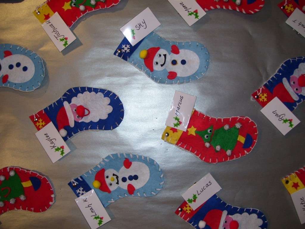 Lavoretti Natale per la scuola dell'infanzia calze