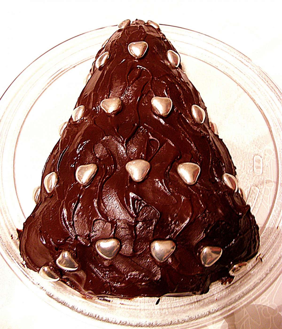 Pandoro glassato con il cioccolato