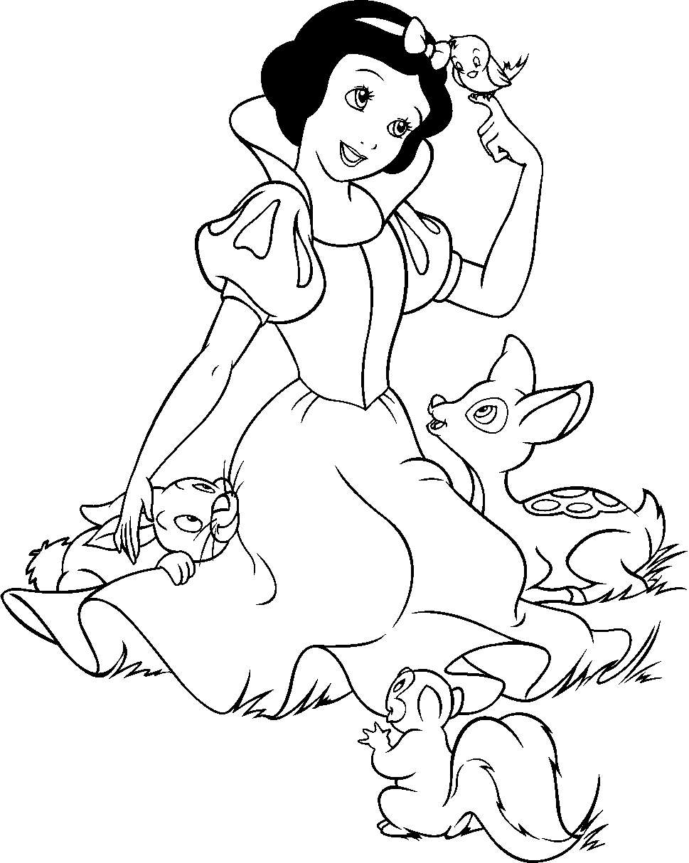Principesse Disney da colorare Biancaneve