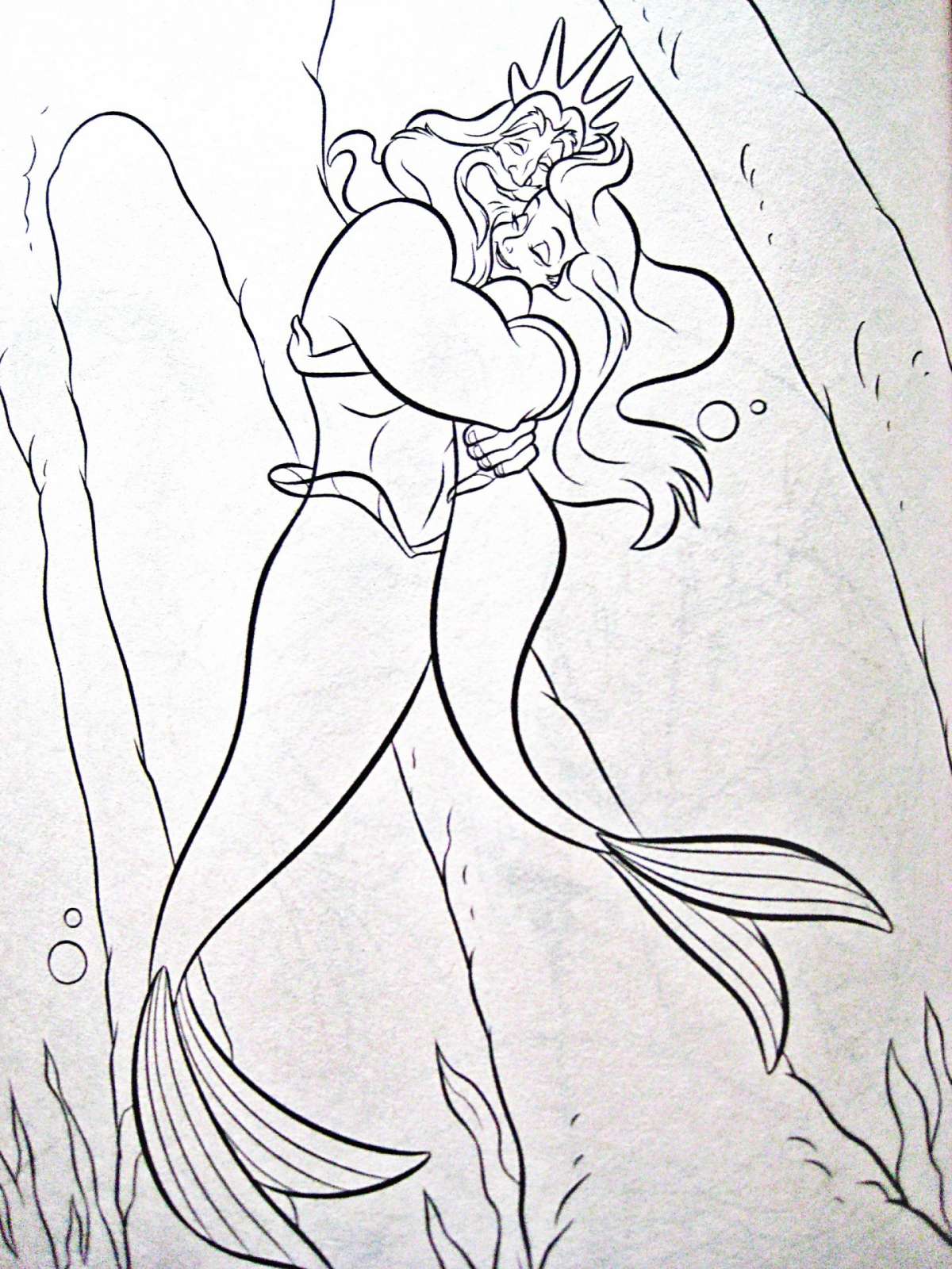 Principesse Disney da colorare Sirenetta padre