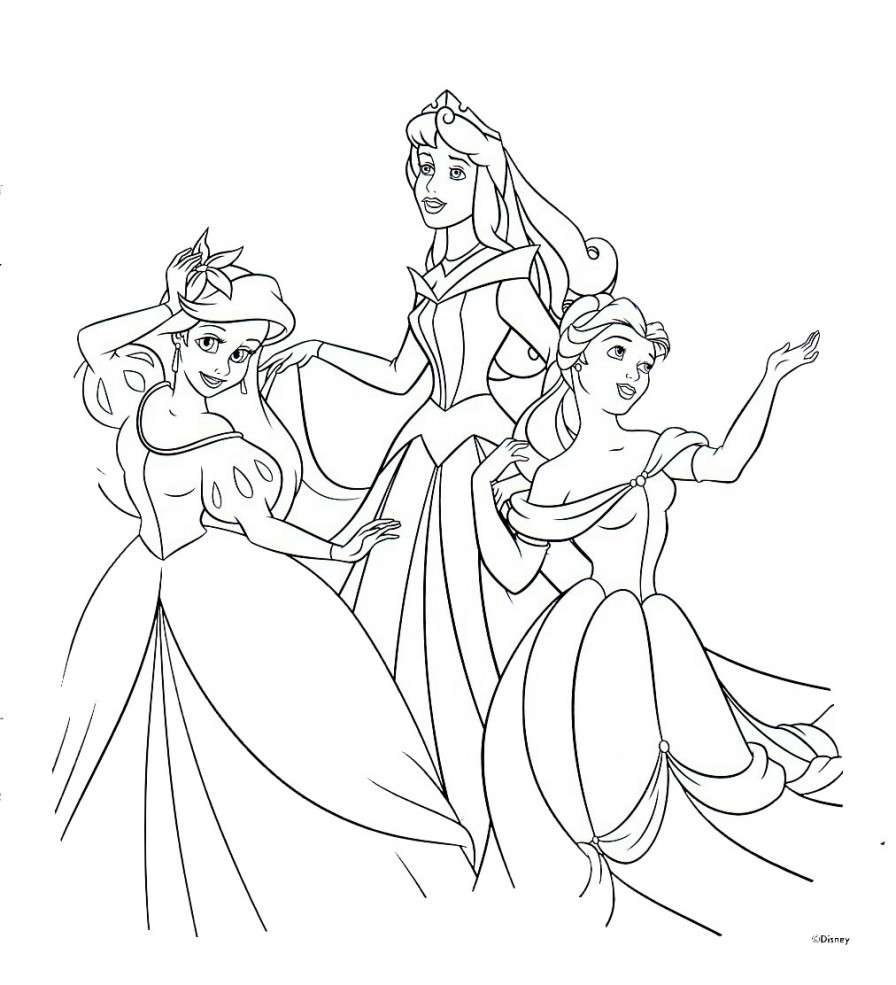 Principesse Disney da colorare