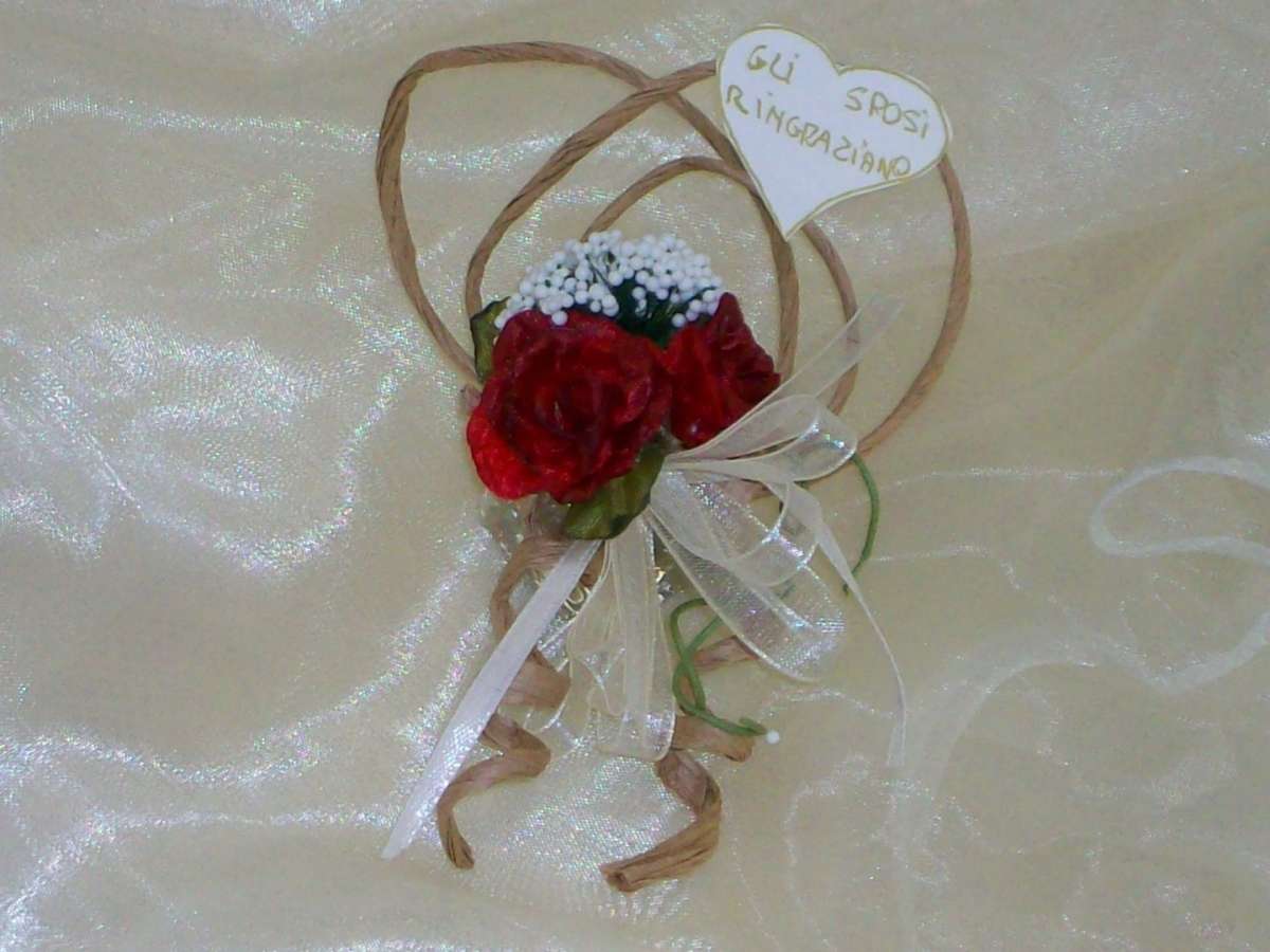 Segnaposto matrimonio con rose