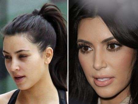 Vip senza trucco, Kim Kardashian senza trucco