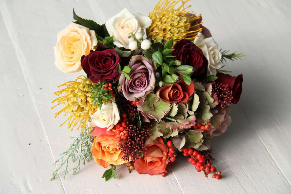 Bouquet sposa Natale chic