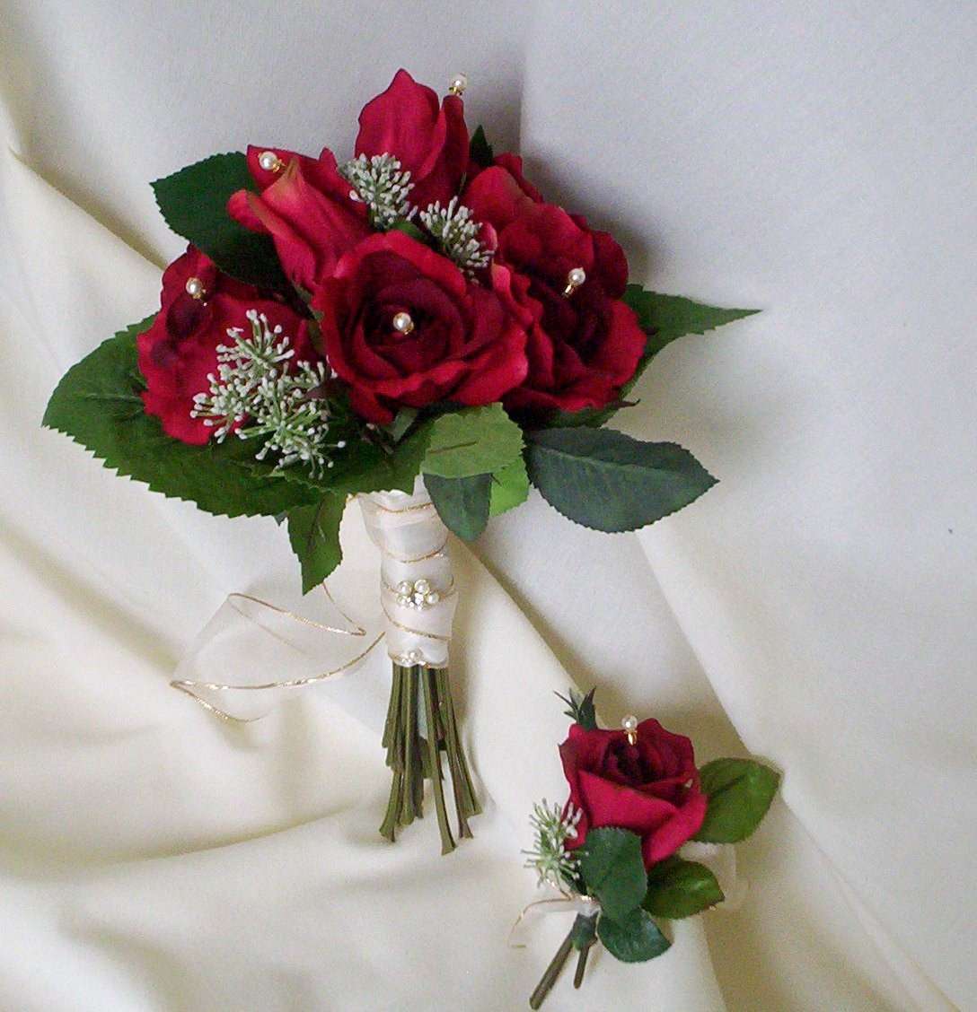 Bouquet sposa Natale in rosso