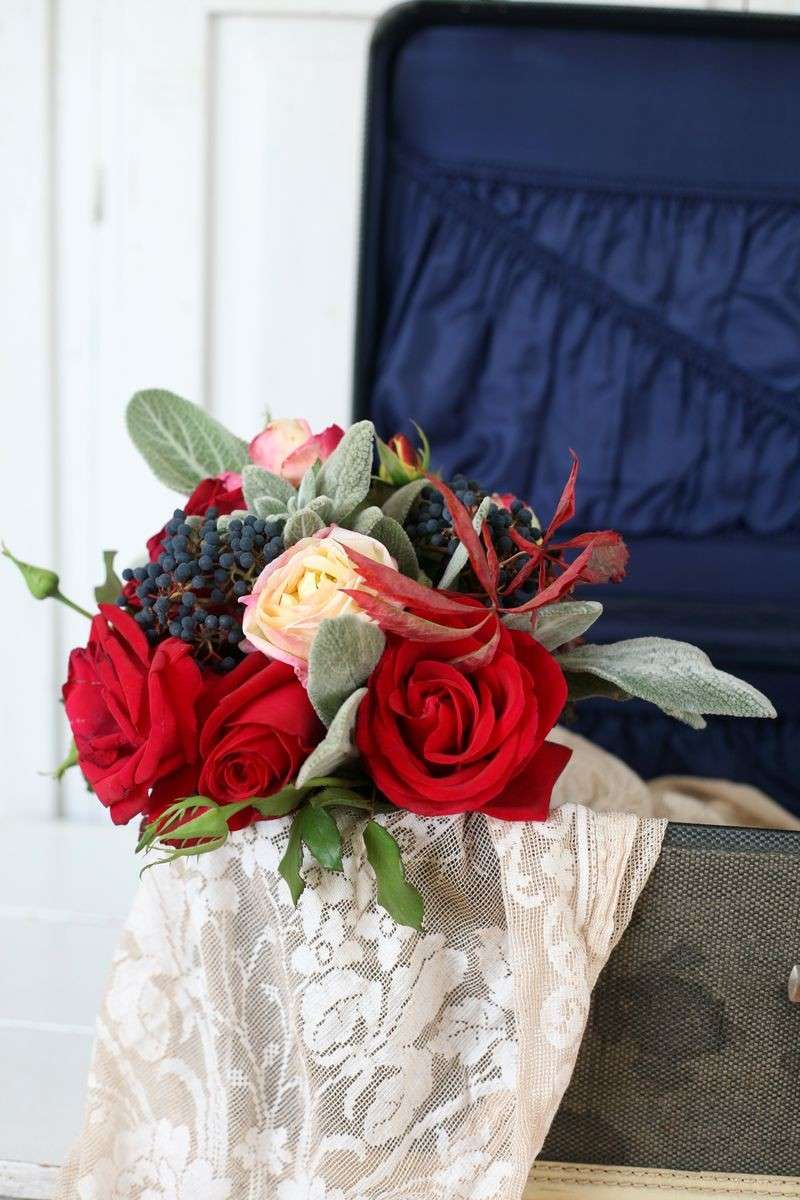 Bouquet sposa Natale semplice