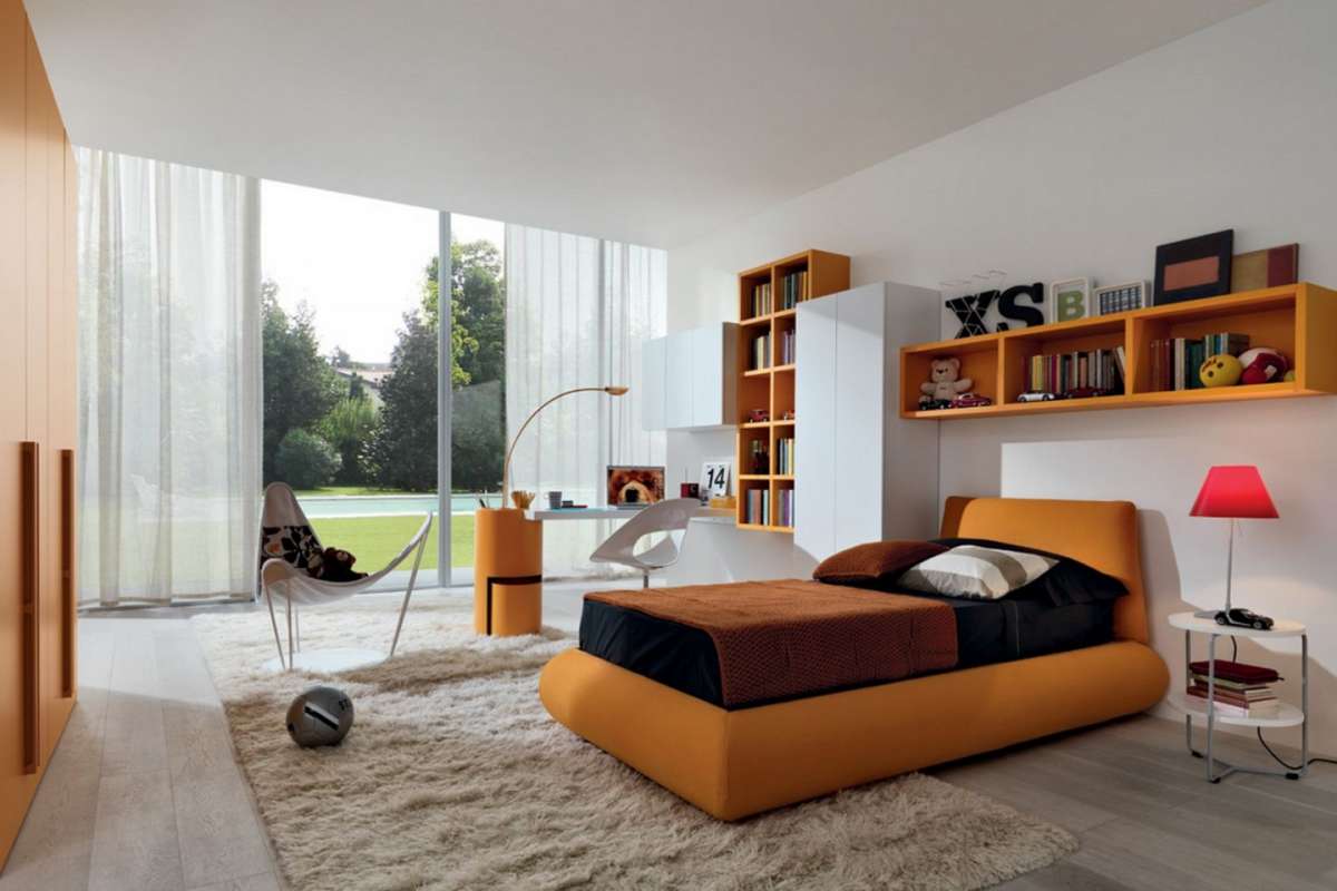 Camera da letto arancio