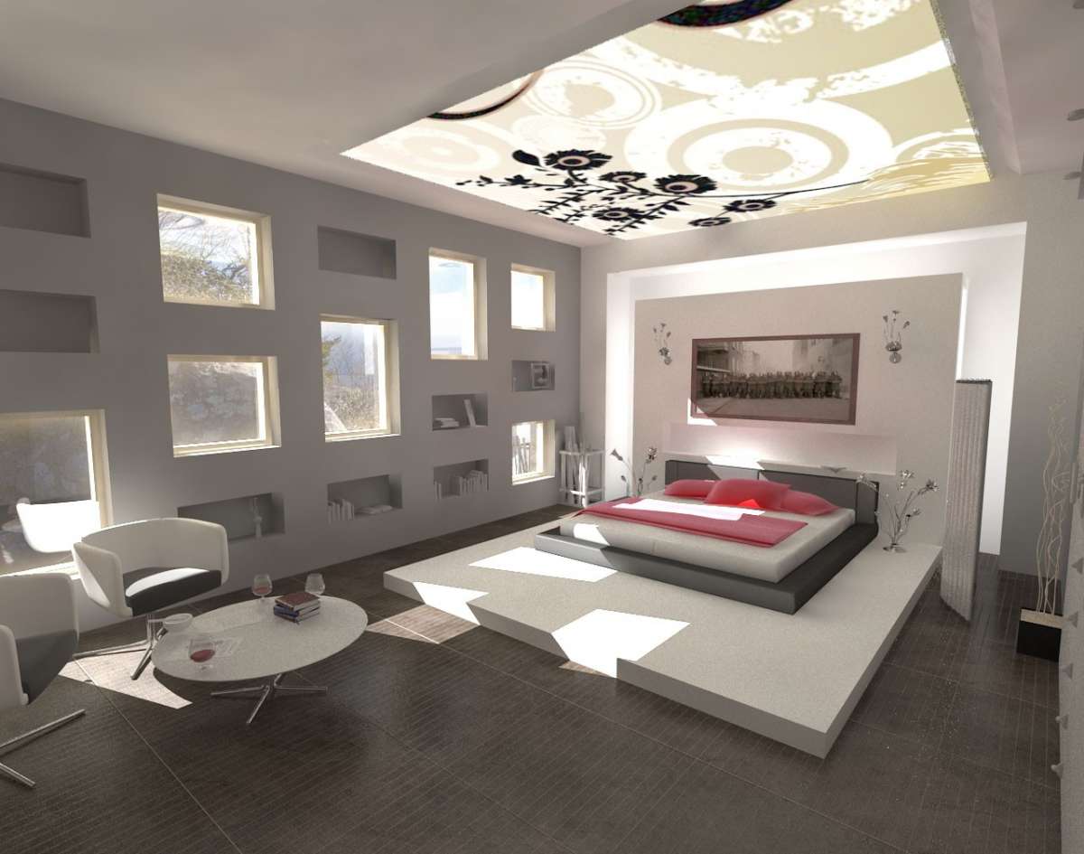 Camera da letto futuristica