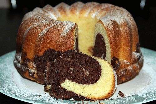 Ciambellone alto marmorizzato