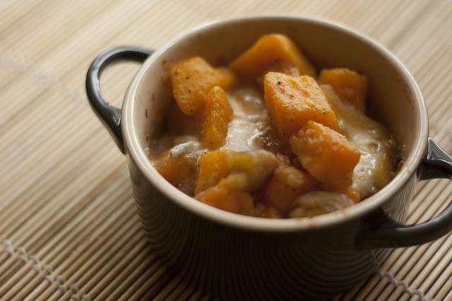 Mini Cocotte con zucca, castagne e gorgonzola