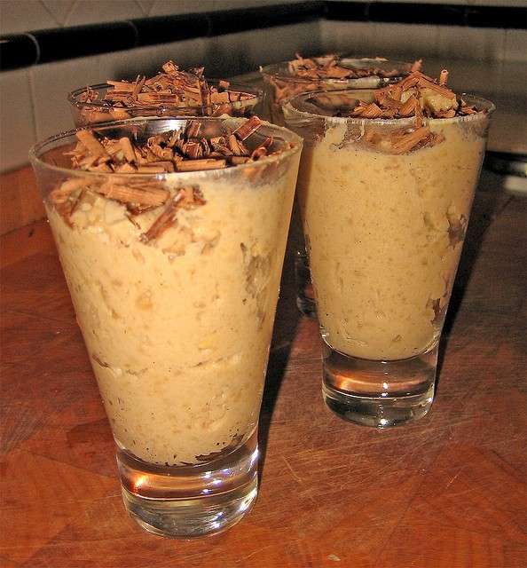 Mousse di castagne in bicchiere