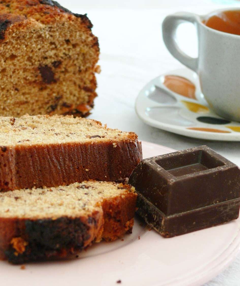 Plum cake con caffè e cioccolato
