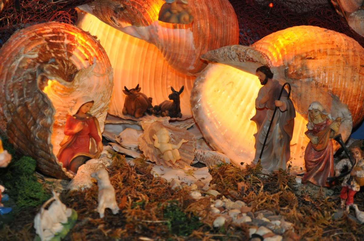 Presepe fai da te conchiglie