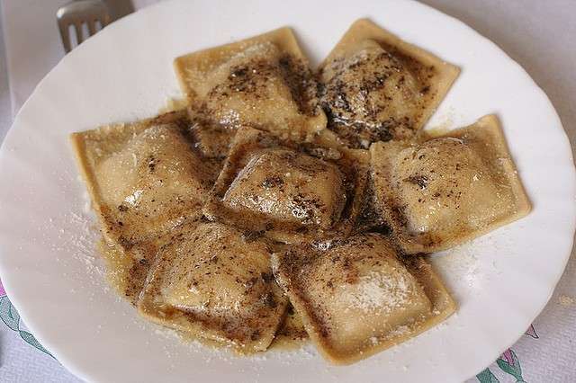 Ravioli ripieni di castagne